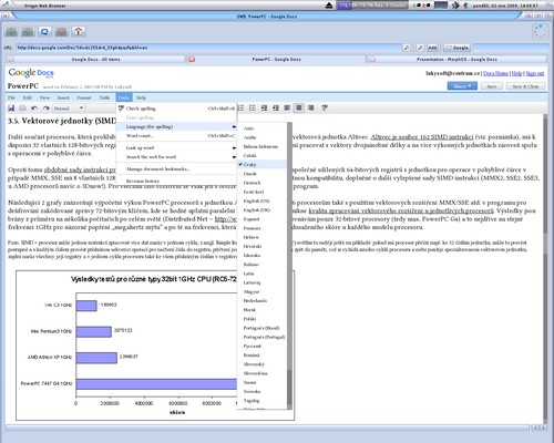 Google Docs MorphOS Document