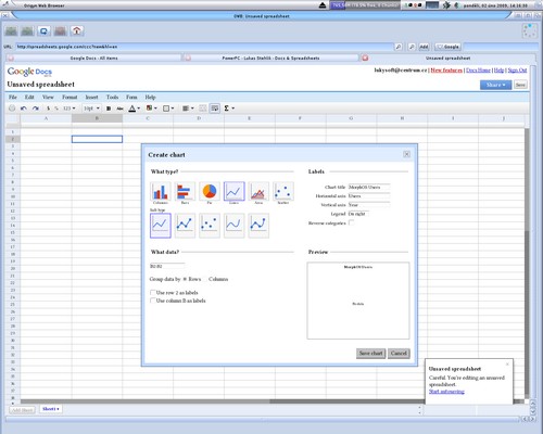 Google Docs MorphOS Spreadsheet