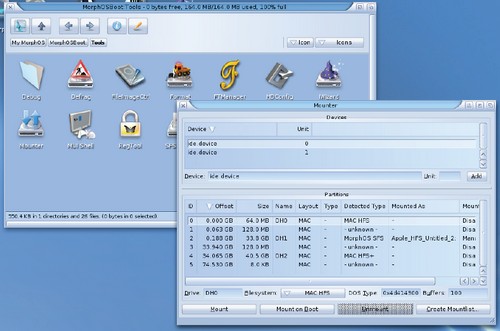 MorphOS / MacOS X dualboo