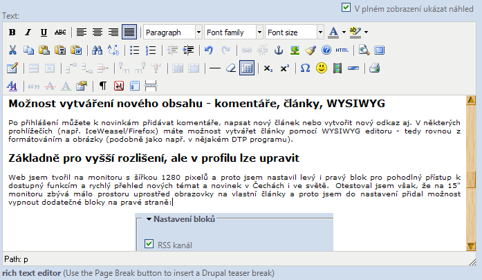 WYSIWYG Editor