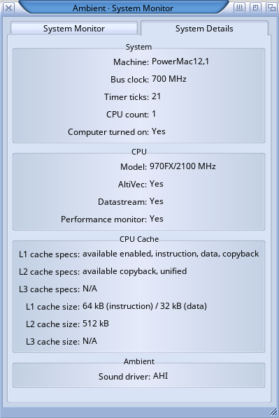 iMacGg system details iMacGg system details