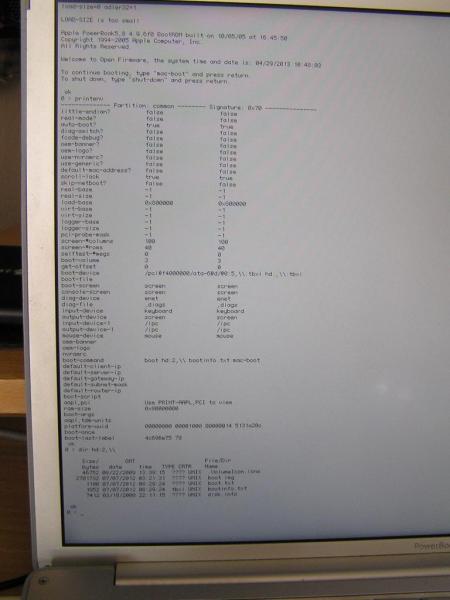 printenv u powerbooku G4 v5.8